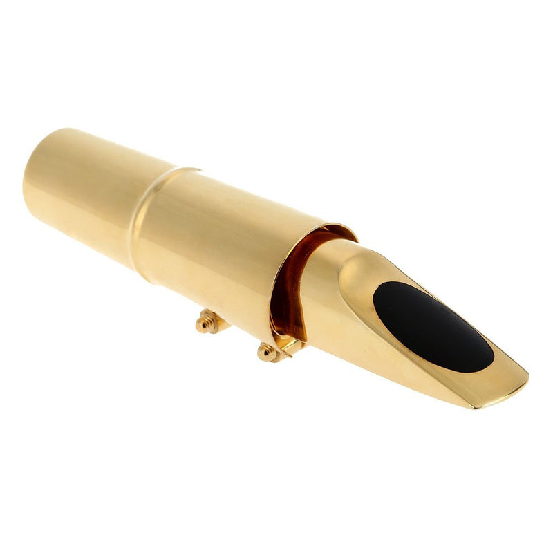 Andoer Jazz Tenor Sax Saxophone 5C Mouthpiece Metal with Mouthpiece Patches Pads Cushions Cap Buckle Gold Plating