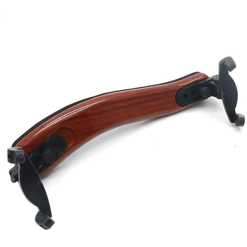 MUPOO 3/4 and 4/4 Size Violin Shoulder Rest Wood Pattern with Foam Padding Support, Adjustable 3/4-4/4