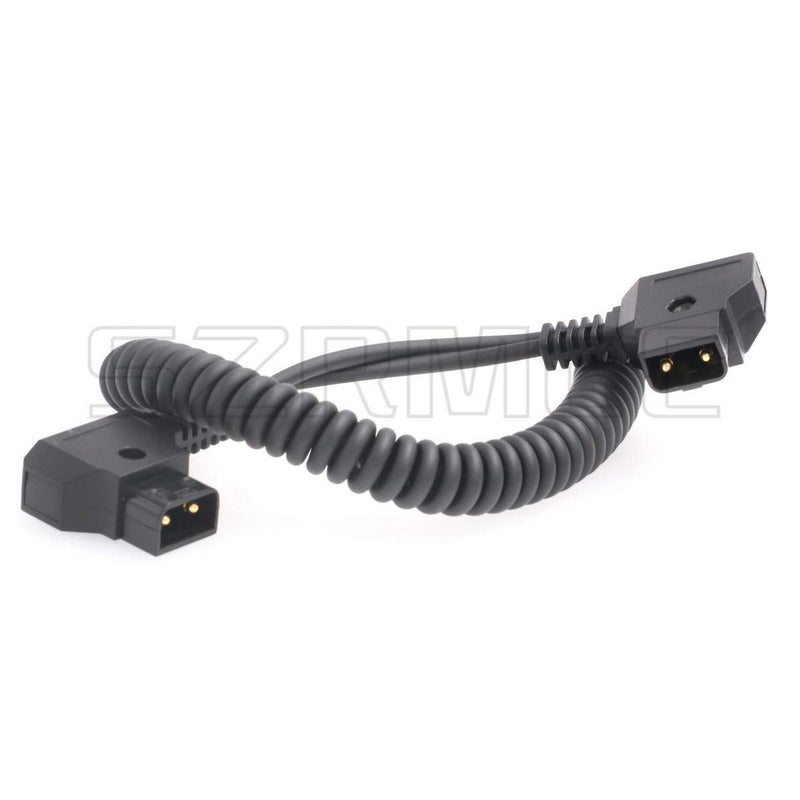 SZRMCC D-Tap Male to D-Tap Male Extension Adapter Coiled Cable for Anton-Bauer Battery to DSLR Rig Camera Photography Devices