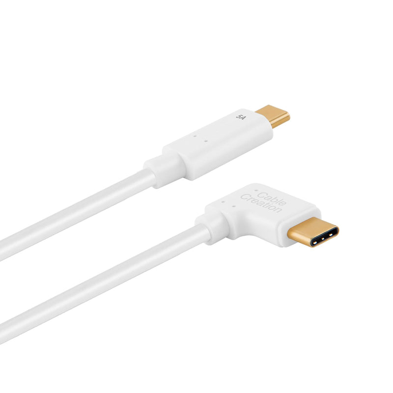 USB C to USB C Cable 100W, CableCreation 6ft USB C to C Cable 5A Fast Charge, Compatible with New MacBook(Pro), Google Chromebook Pixel, Galaxy S20 S10 S9, Note 10, 1.8M/ White