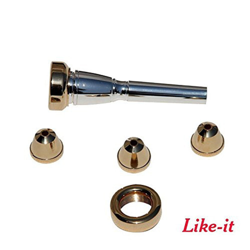 Musical Instrument Professional Brass Gold Silver Plated Bb and C key Trumpet Mouthpiece 3C 2C 2B 3B Trumpet Part