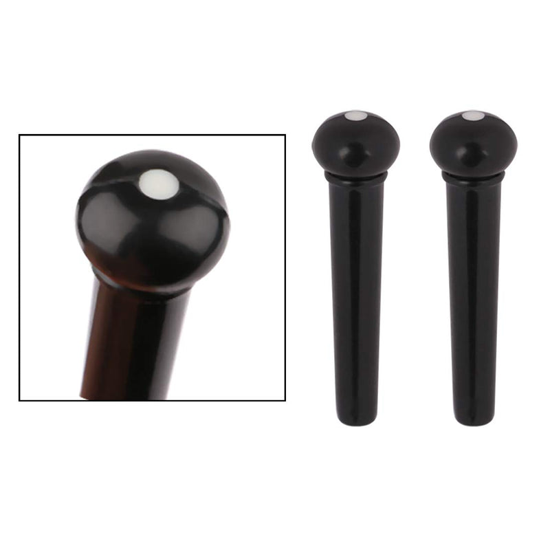 Dreokee Guitar Saddle Guitar Nut and Guitar Pins Placement Guitar Parts Set for Acoustic Wooden Guitar (Black)