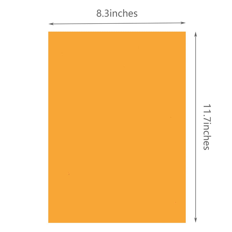 9 Pack Gel Filter Colored Overlays Correction Gel Light Filter Transparent Color Film Plastic Sheets, 11.7 by 8.3 Inches (Orange) Orange