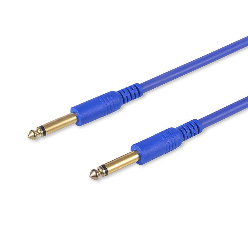 [AUSTRALIA] - 2 Pack 10FT Musical Professional Straight Instrument Cables,Gold Plated Connector 6.35mm to 6.35mm 1/4" to 1/4" Blue Mono Audio Cable 10 FT 2 PACK 10 FT 2 PACK A 