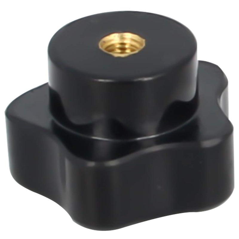 Bettomshin 10Pcs M5 Star Shape Knob Female Thread Nut Galvanized Screw Black Baklite Screw-On for Lathe Machine, Mechanical Equipment, Instrument and Apparatus,Industry Equipment