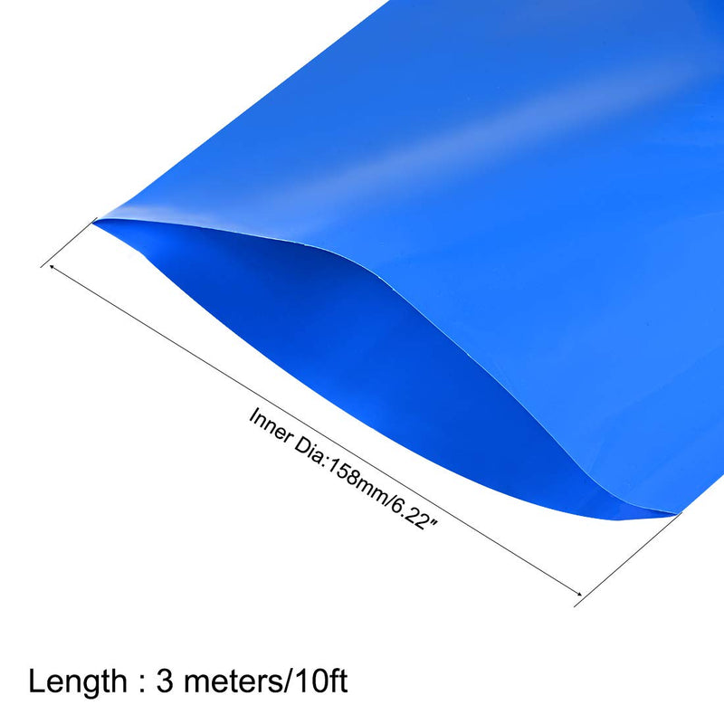 uxcell Battery Wrap, 250mm Flat Width 158mm Dia 3 Meters PVC Heat Shrink Tube Wraps for Big Battery Pack Blue