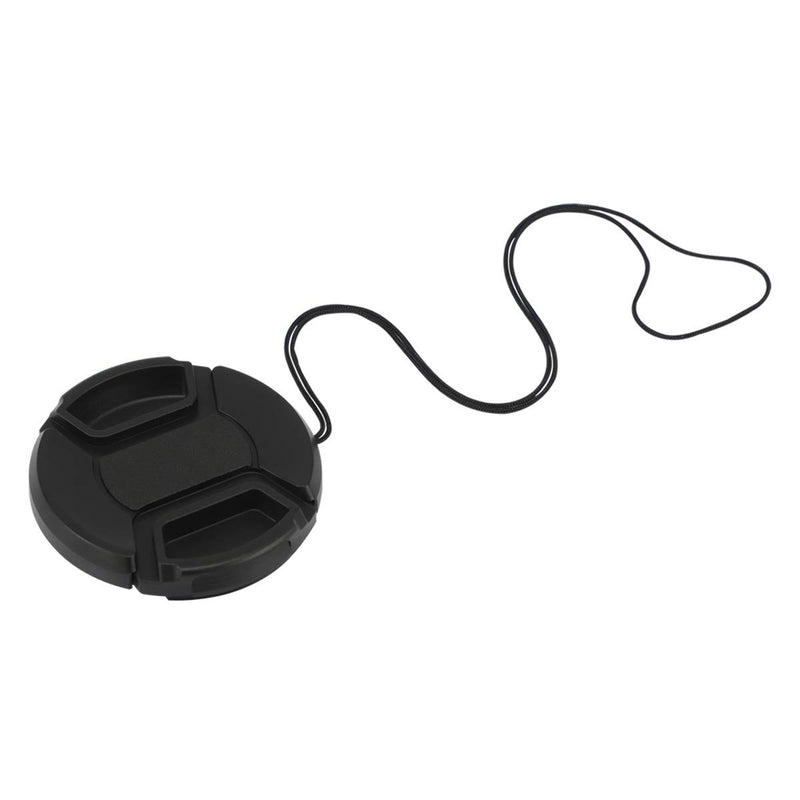 Haoge 52mm Center Pinch Snap On Front Lens Cap Cover with Cap Keeper for Canon Nikon Sony Fujifilm Sigma Tamron and Other 52mm Filter Thread Lens