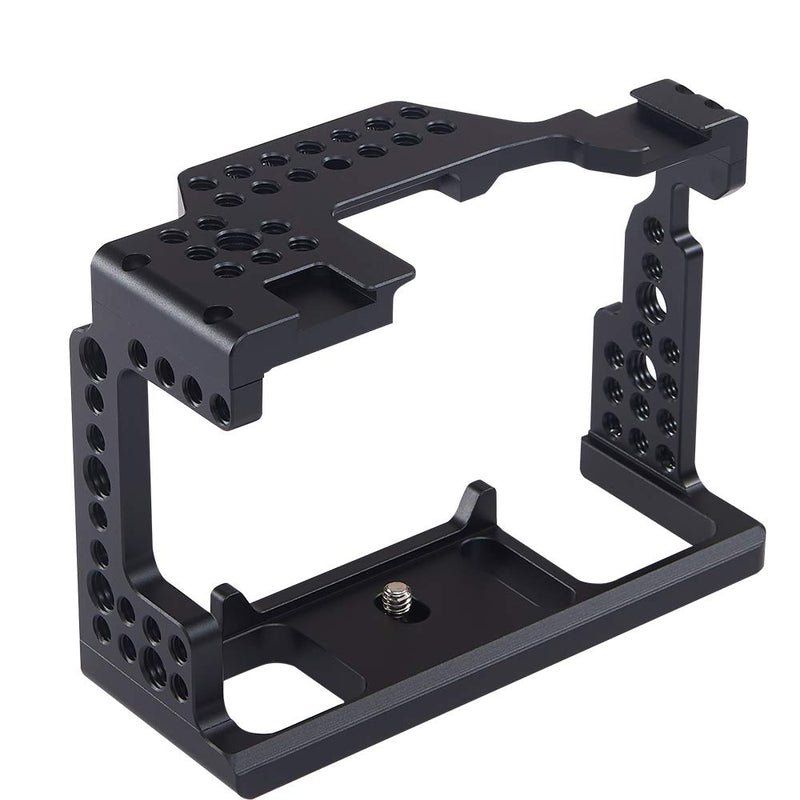 Poyinco Camera Cage for Sony A7II/A7III/A7SII/A7M3/A7RII/A7RIII with Cold Shoe Mount Camera Kit Rig A7iii Accessories B - Cage & Only