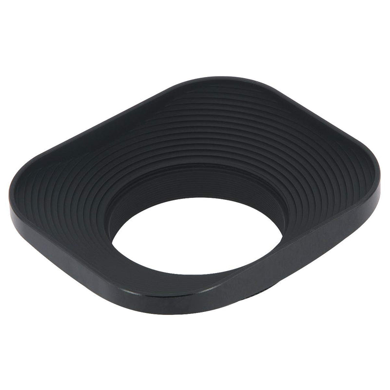 Haoge LH-B39T 39mm Square Metal Screw-in Lens Hood with Cap for Fujifilm Fujinon 60mm f/2.4 XF60mmF2.4 R Macro, Fuji 27mm f/2.8 XF27mmF2.8 Lens and Other Lens with 39mm Filter Thread Black