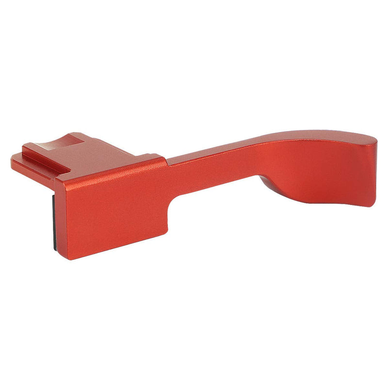 Haoge THB-QR Metal Hot Shoe Thumb Up Rest Thumbs Up Hand Grip for Leica Q2 Camera Red