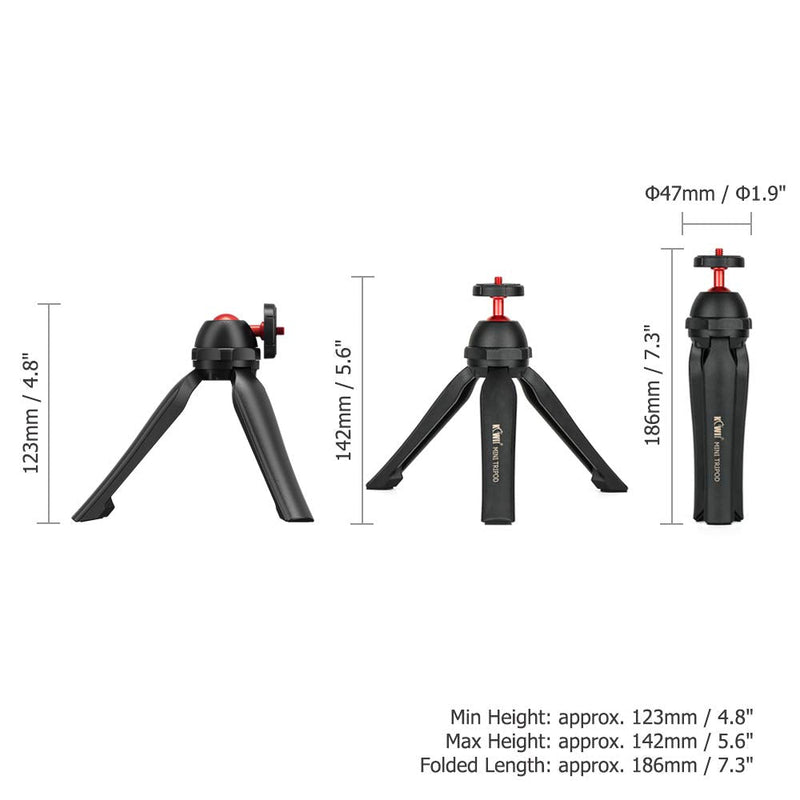 Mini Tripod for Camera, Handheld Video Tabletop Tripod with 360° Ball Head for Sony ZV-1 RX100VII RX100 VI RX100V A7C A6100 A6300 A6400 CX405 AX33 AX53 Canon G7X Mark III II EOS M50 M6 Mark II & More Basic