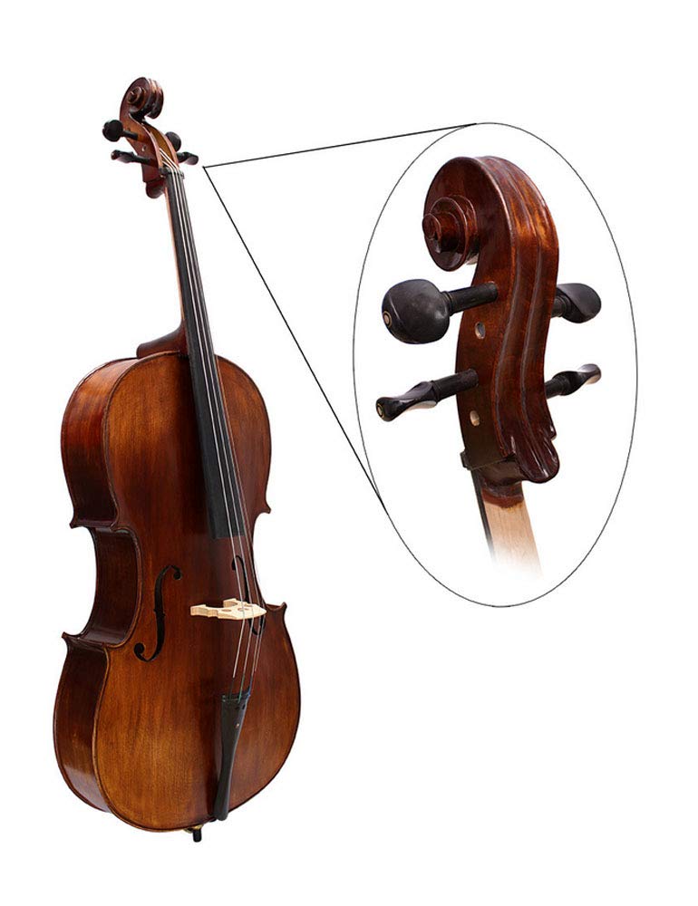 Jiayouy 4Pcs Violoncello Tuning Peg Ebony Wood No Hole 4/4 Violoncello Musical Instruments Accessories