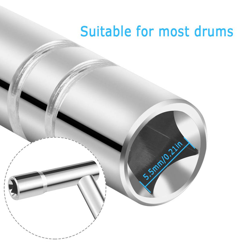 Dadabig 7 Pack Drum Key, Drum Tuning Key Continuous Motion Speed Key 6 x T-type Drum Wrench and 1 x Z-type Drum Wrench Percussion Instruments Parts for Drummers