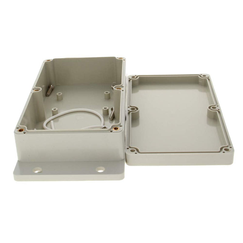 Fielect Junction Box ABS Plastic Dustproof Waterproof IP66 Junction Project Box Universal Electrical Project Enclosure Case with Fixed Ear, 6.22" x 3.54" x 1.81" 158x90x46mm(L*W*H) Fixing Lug