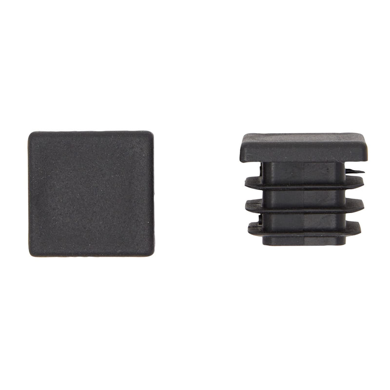 100 Pack 3/4 Inch Square Plastic Plugs Insert, Tubing End Caps for Chair & Furniture Glide (0.75")