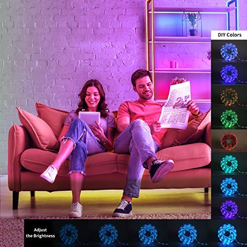 [AUSTRALIA] - LED Strip Lights, Waterproof LED Lights, 32.8ft RGB Color Changing Lights, Music Sync Built-in Mic, Bluetooth APP Controlled, 5050 Flexible Light Strip Kit, Rope Lights for Home, Party, TV, Ceiling App Control 