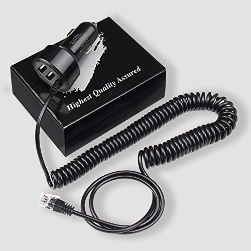 Radar Detector DC Vehicle Lighter Power Cord for Escort Valentine One V1 Beltronics Uniden and More, FouceClaus Replacement Power Adapter for Radar Detectors with Dual USB Ports(6Ft Cable)