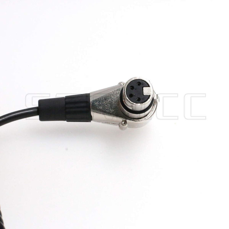 SZRMCC D-tap to XLR 4 Pin Female Coiled Power Cable for DSLR Camcorder LED Flash Light for ARRI Alexa Camera Monitor (Coiled Cable) Coiled Cable