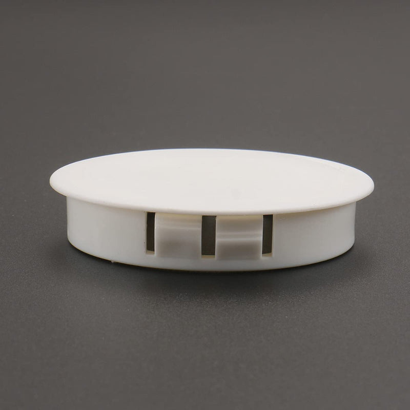 Baomain Plastic Locking Hole Plugs Panel Hole Diameter 2" (50mm) White HP-50 Pack of 25