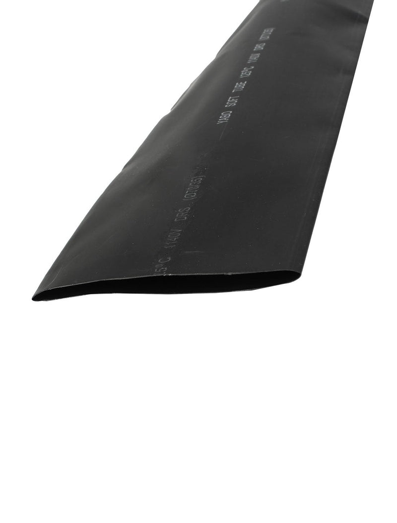 uxcell Black 70mm Diameter 110mm Flat Width 2:1 Polyolefin Tube Sleeving Heat Shrink Tubing 1M