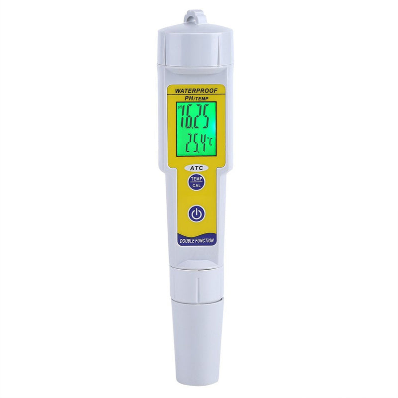 Digital PH Meter, Portable LCD Backlight Display Digital PH & TEMP Meter Water Quality PH Tester for Aquarium, Hydroponics, Spas, Swimming Pools