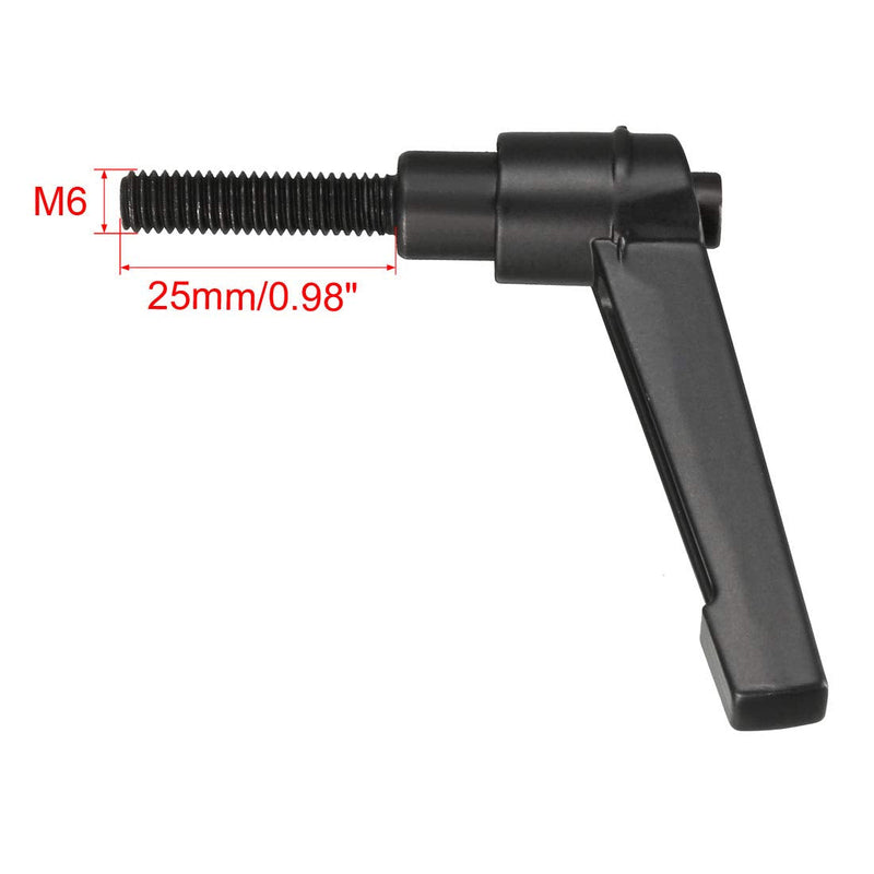 uxcell M6 x 25mmThread Push Button Ratchet Level Adjustable Handle Male Threaded Stud 5Pcs M6 x 25mm