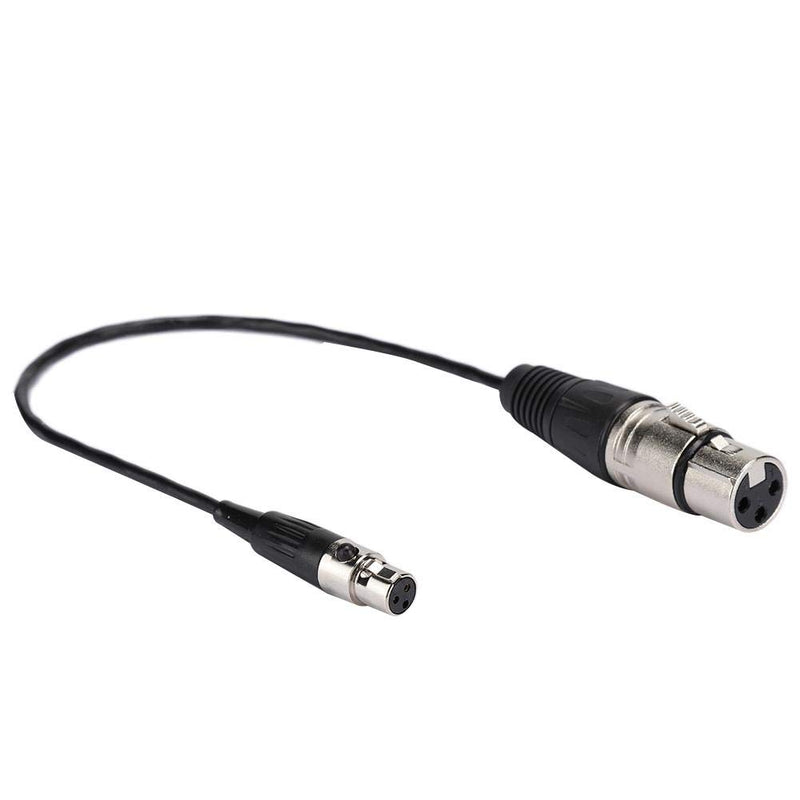 Mini XLR Plug, 3pin Female to XLR 3pin Female Audio Cable Connector, 30cm, for Cameras SLRs Standard Microphone Connection