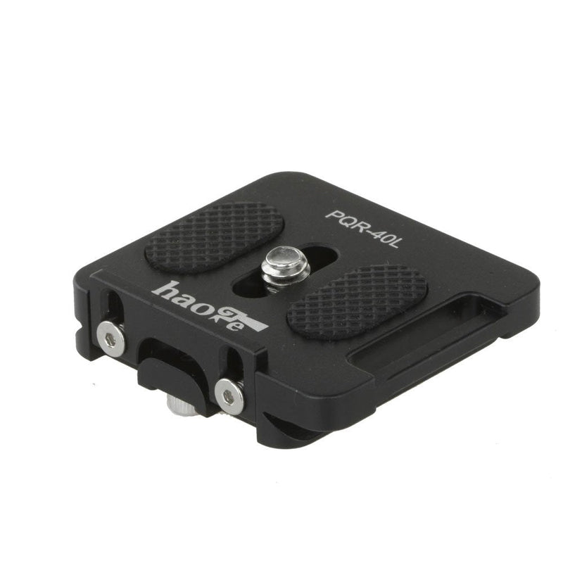 Haoge PQR-40L 40mm Universal Camera Quick Release Plate with Retractable Lip Flange for Arca Swiss Standard Tripod Ball Head Ballhead Clamp