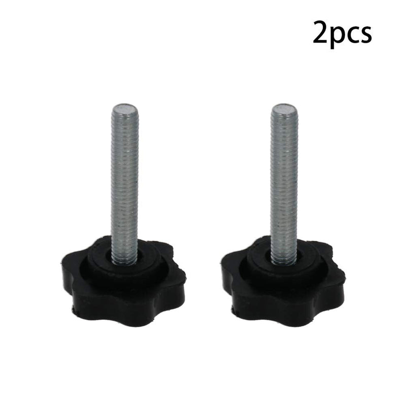 MroMax 2PCS M5x30mm Star Handle Knob Thread Replacement Tightening Screw Quick Disassembly Replacement Parts Clamping Handle Grip Screw Knob Black M5 x 30mm 25mm Head Dia