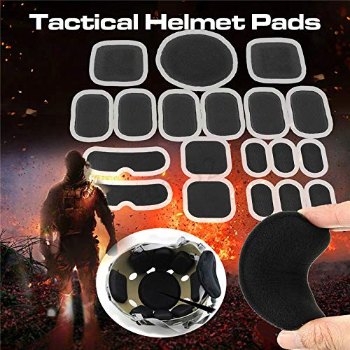 Vbestlife Helmet Padding Thick, Tactical Helmet Pads 19pcs/Set Soft and Durable EVA Motorcycle Helmet Replacement Accessories