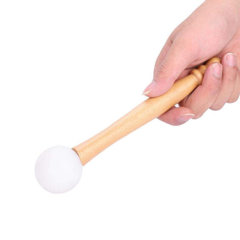 Fafeims Singing Bowl Mallet, Wood Mallet Stick Rubber O-Ring Singing Bowl Stick Singing Bowl Parts Percussion Instrument Parts for Crystal Singing Bowl