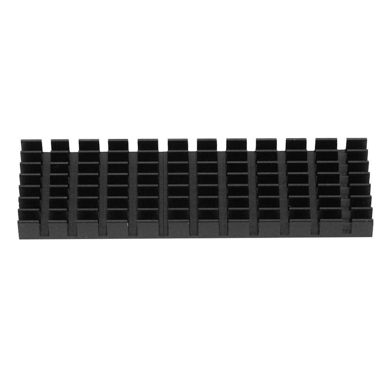 YWBL-WH 10Pcs Heatsink Aluminum Heatsink Cooling Fin 22×6×70mm Circuit Board Cooling Fin HeatSink Cooler Chip Heat Sink for M.2 2280 SSD(Black)