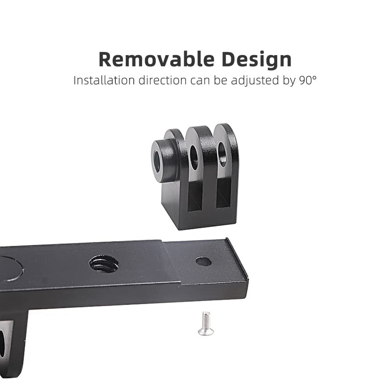 SUREWO Aluminum Dual Mount,Twin Adapter Mount Compatible with GoPro Hero 10 9 8 7 6 5 Black,APEMAN/AKASO/DJI Omso Action and More