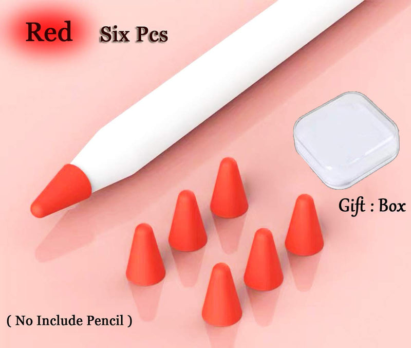 HappyCover Compatible with Apple Pencil Tips, Professional Liquid Silicone Nibs Cover Replacement for 1st & 2nd Gen, Writing Anti-Slip Protective Case for Apple iPad Pencil. (Christmas Red) Christmas Red
