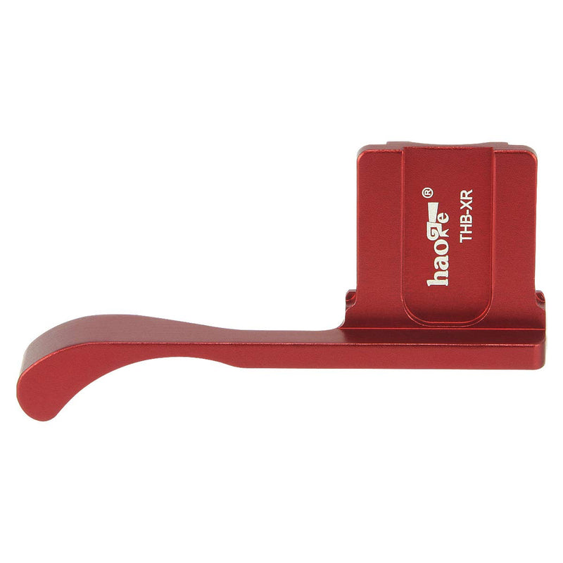 Haoge THB-XR Metal Hot Shoe Thumb Up Rest Hand Grip for Fujifilm Fuji FinePix XE4 X100F X-100F X-Pro2 XPro2 X-Pro3 XPro3 Camera Accessories Red