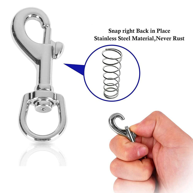 Trigger Clips Clasp, 8PCS Swivel Snap Hooks 360° Swivel Trigger Snap Hooks for Pet Buckle Carabiner Keyring Home Outdoor Camping Picnic Heavy Duty (Round)