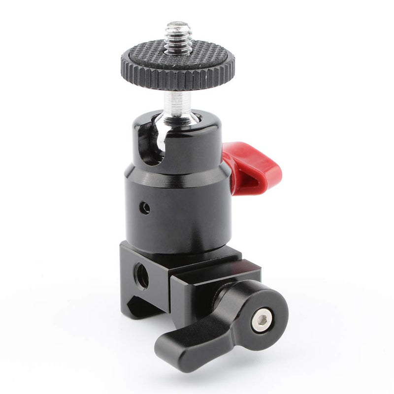 CAMVATE 1/4"-20 Mini Ball Head with NATO Clamp for DSLR Camera Monitor