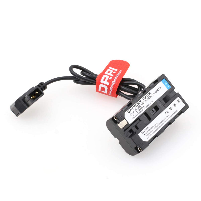 DRRI NP-F Dummy Battery DC Coupler Dtap Adapter Cable for Sony NP-F990 NP-F970 F960 F770 F750 F550 F550-dtap