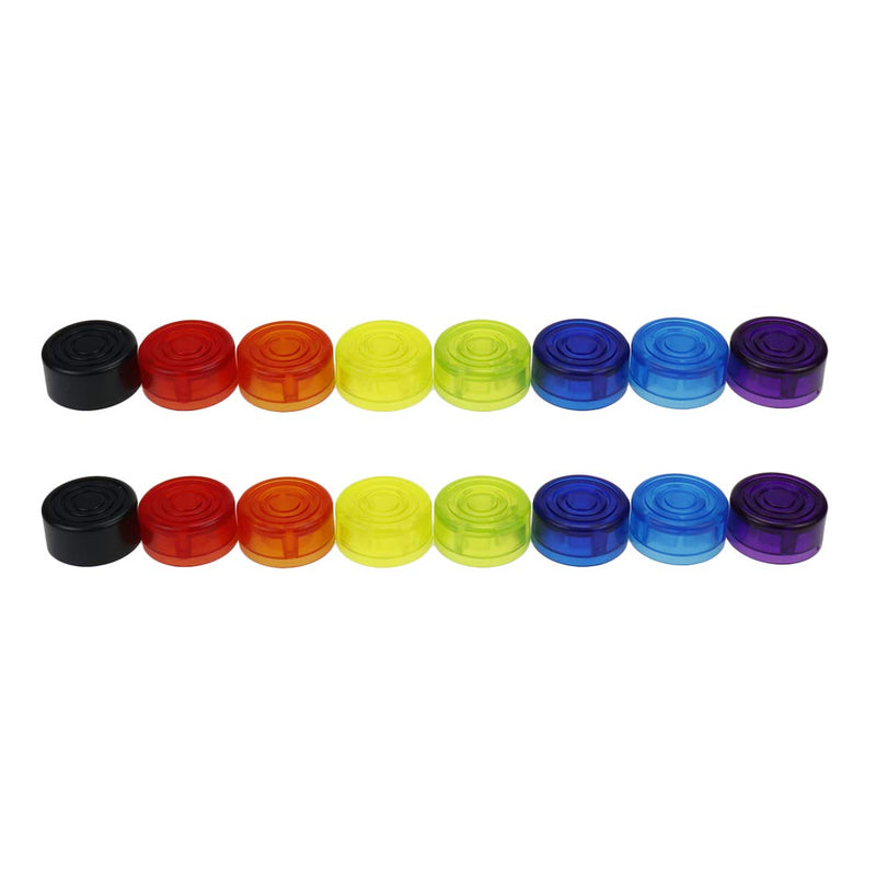 [AUSTRALIA] - Bitray Guitar Effect Footswitch Topper,Foot Nail Cap Pedal Topper,Pedal Protection Cap, Colorful Plastic Bumpers for Guitar Effect Pedal,8 Colors-16 Pcs 