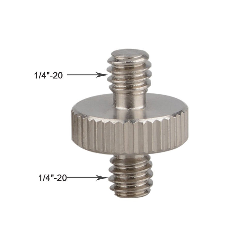 CAMVATE 1/4" Male to 1/4" Male Double-Ended Screw Adapter(3 Pieces)
