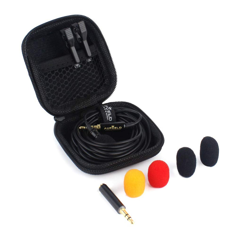 [AUSTRALIA] - Professional Best Small Mini Lavalier Lapel Omnidirectional Condenser Microphone for Apple iPhone Android Windows Cellphones Clip On Interview Video Voice Podcast Noise Cancelling Mic Blogger Vlogger 