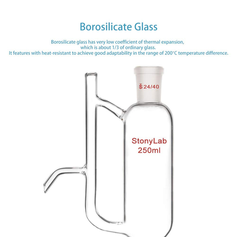 stonylab Water Oil Receiver Separator with 24/40 Lab Supply, 250 ml