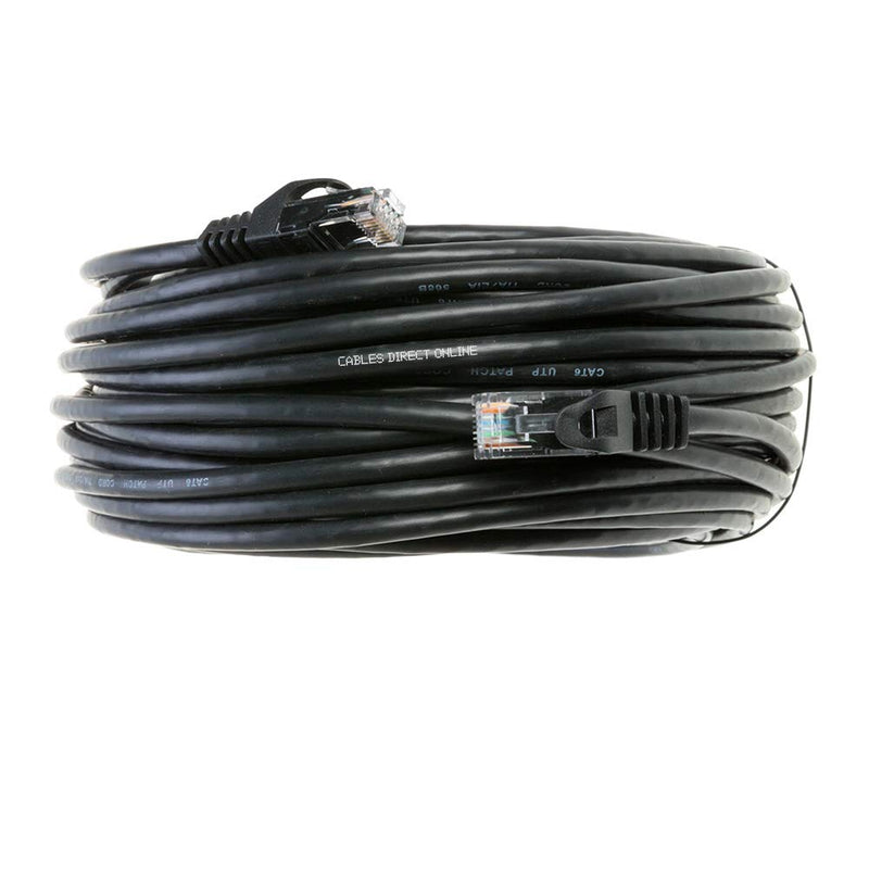 Cables Direct Online Black 50ft Cat6 Ethernet Network Cable RJ45 Internet Modem Patch Cord