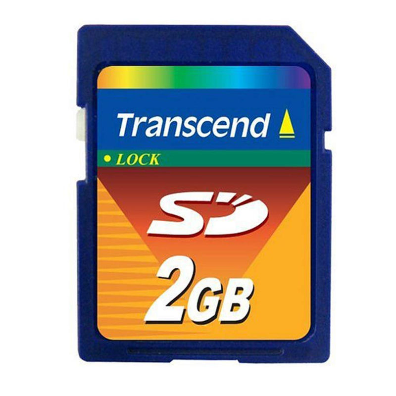 Lot of 2 Transcend 2GB SD Flash Memory Card TS2GSDC