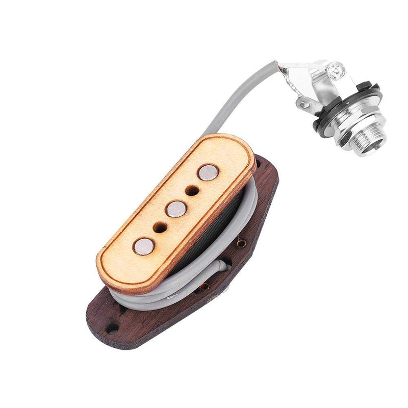 Bnineteenteam Guitar Pickups Pre Wired 3 String Pickup Input Jack 6.35mm Acoustic Electric Transducer Repair Parts Replacement for Cigar Box Guitar