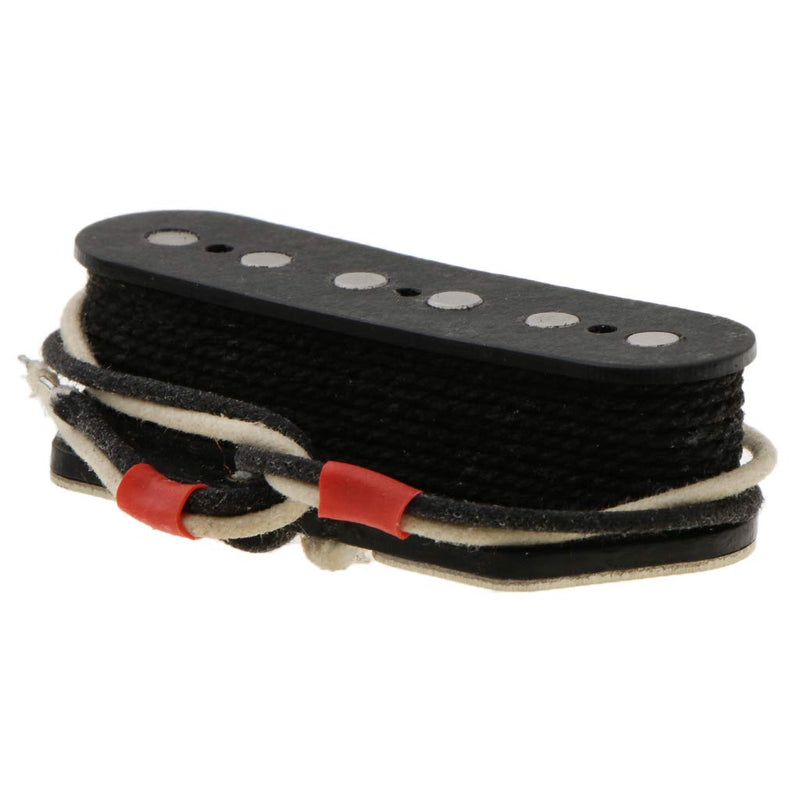 Alnicov Guitar Pickup Alnico V Single Coil Bridge Position with Wooden Box, Springs and mounting Screws for Electric Guitars - Black (Excellent Sounds)