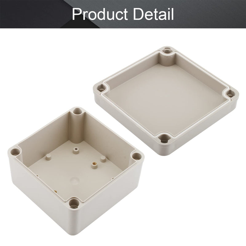 Fielect 4.92" x 4.92" x 2.95" ABS Plastic Dustproof Waterproof IP66 Junction Box Universal Electrical Project Enclosure 125x125x75mm(L*W*H)