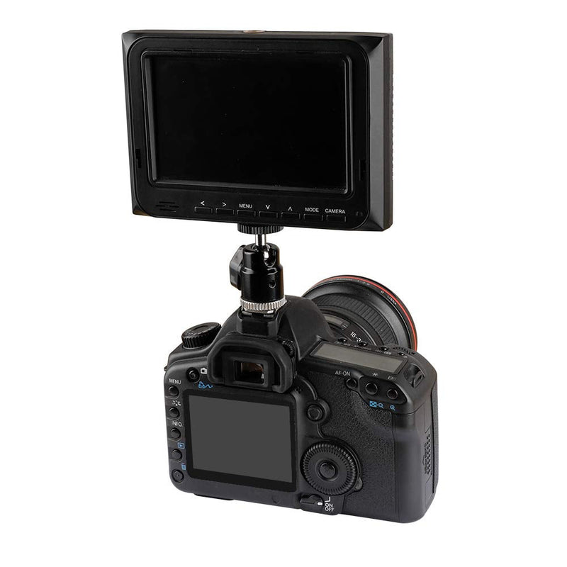 CAMVATE 1/4"-20 Mini Ball Head & Shoe Mount Adapter (2 Pieces)