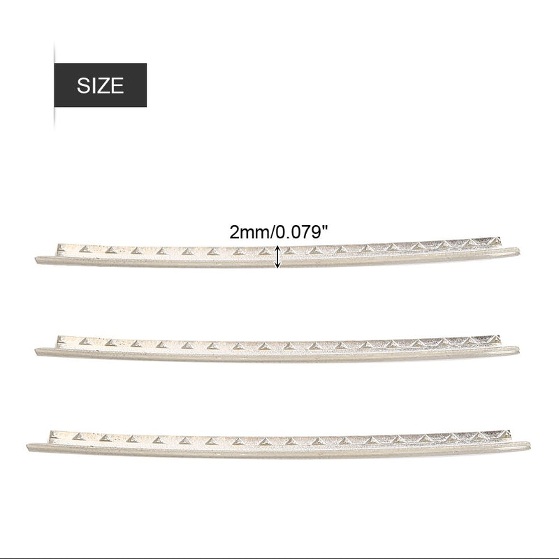 Zerone Fret Wires, 20pcs Guitar White Copper Fret Wire Fretwire Set Accessory for Folk Guitars