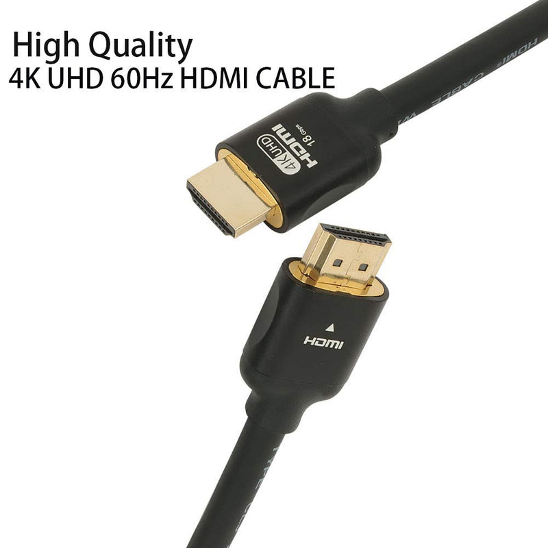 4K HDMI Cable 4.92ft(1.5M)-HDMI 2.0 Cord Supports 1080p, 3D, 2160p, 4K UHD, HDR-CL3 for in-Wall Installation -28AWG Copper for HDTV, Xbox, Blue-ray Player, PS3, PS4, PC (4.9FT) 4.9FT